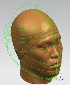 3D 스캔으로 디자인한 윤성빈의 두상을 토르소로 그래픽화한 것. [사진 홍진HJC]