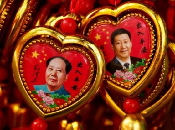 시진핑(우)과 마오쩌둥 [사진 바이두]