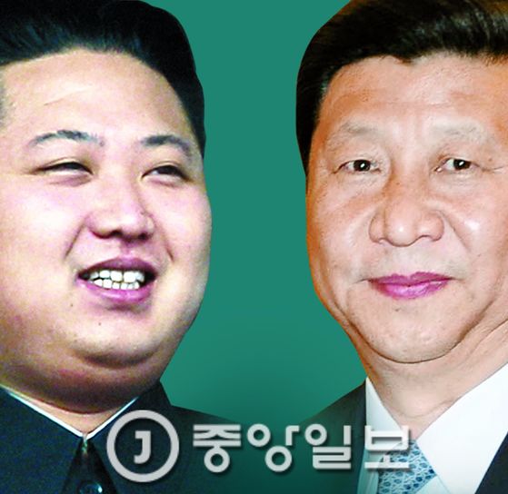 김정은 북한 노동당 위원장과 시진핑(習近平)중국 국가부주석