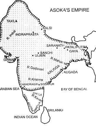아소카 왕은 남인도 일부를 제외한 인도 전역을 통일했다.