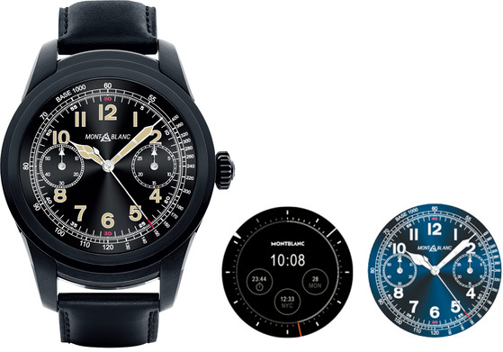   Montblanc smart watch "Summit" and display screen. 