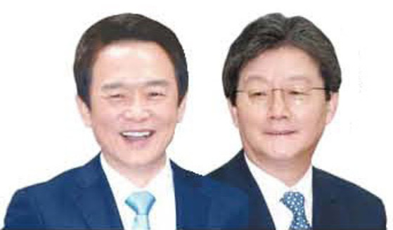 바른정당 대선후보 경선에 나선 남경필(왼쪽)·유승민 후보.