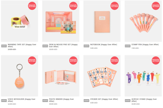 Almost Every Item On Bts Official Online Shop Gets Sold Out