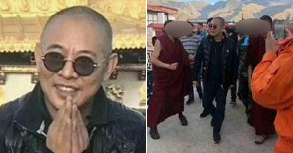 티베트 라싸 지역에 있는 사원 '대소사'를 방문한 이연걸 [웨이보 캡처]