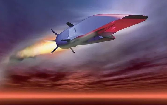 미군의 X-51 웨이브 라이더 극초음속 비행체 컴퓨터 그래픽 화면. [참고소식]