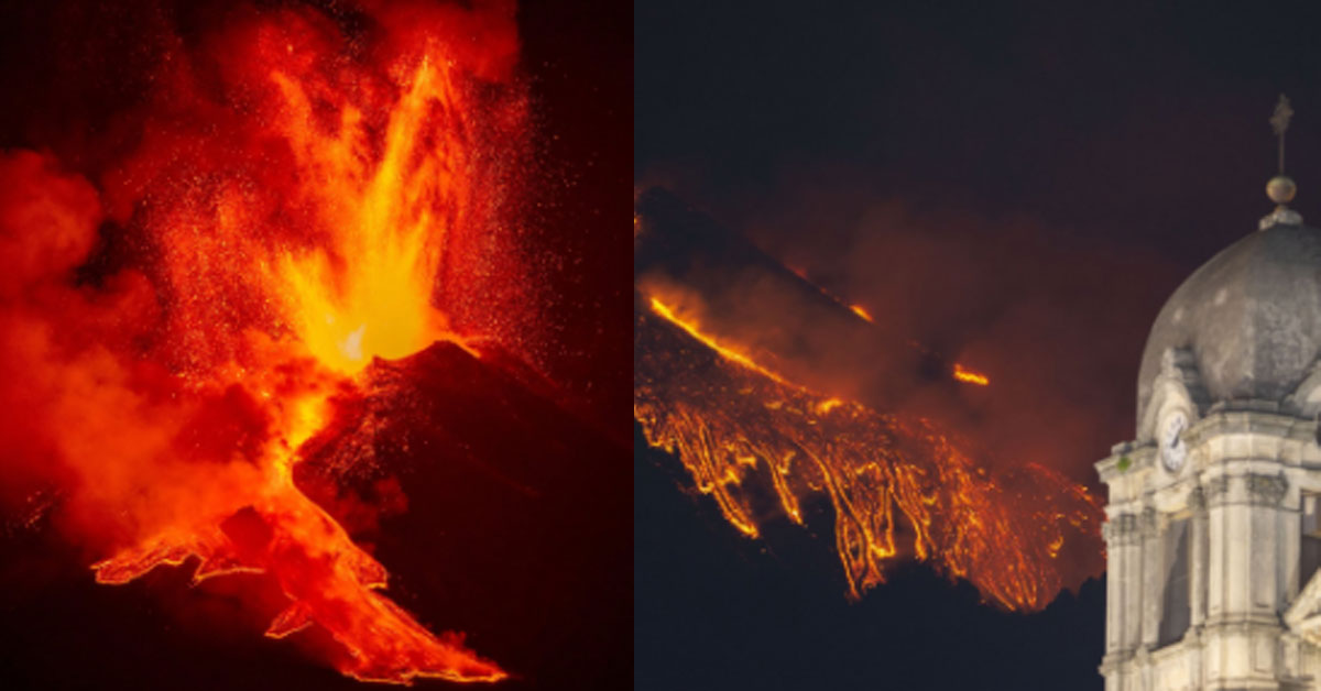 Etna volcano wriggling for 500,000 years…  One week old lava line