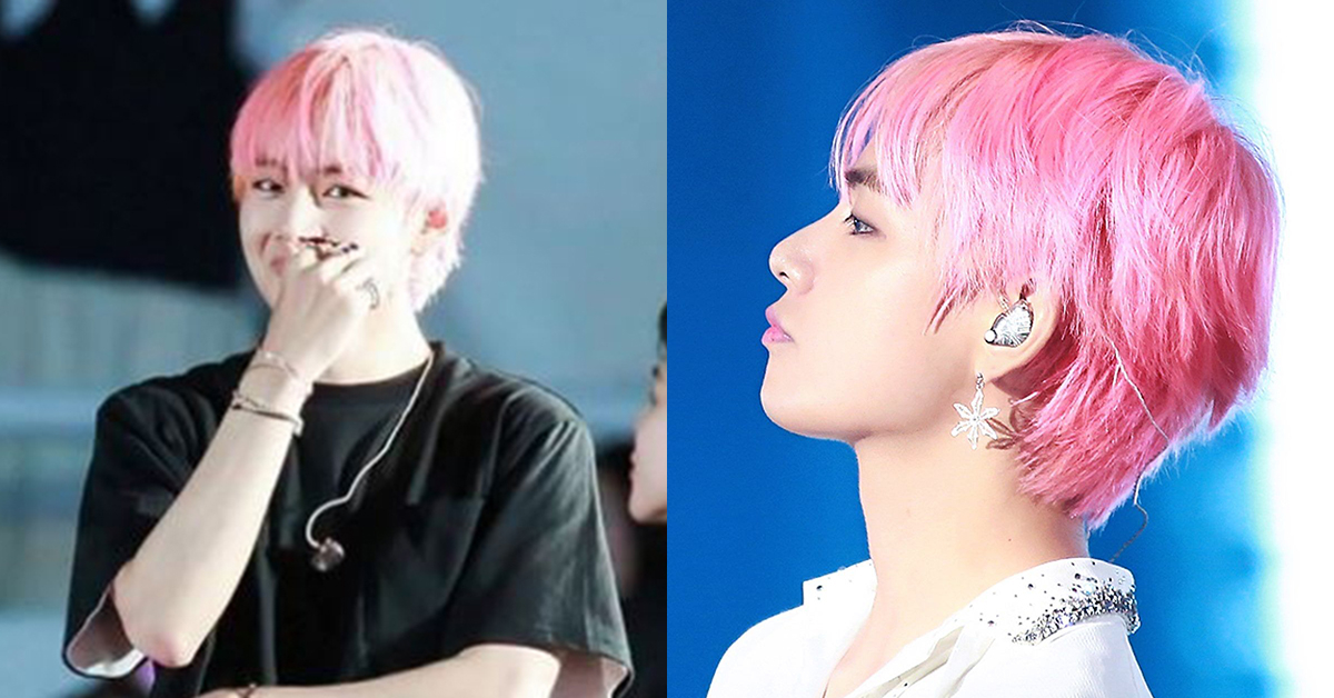 Photos World S Handsomest Guy Bts V Creates Legendary Photos After Dying His Hair Pink