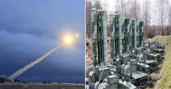 러시아 미사일(왼쪽)과 러시아 방공미사일체계 S-400 [AP,타스=연합뉴스 자료사진]