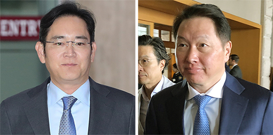 이재용(左), 최태원(右). [뉴스1]