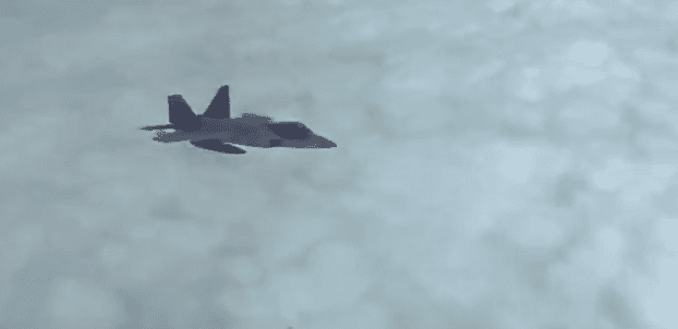 러시아 국방부가 17일(현지시간) 공식 트위터를 통해 전날 오후 알래스카 상공에서 미국 스텔스 전투기 F-22랩터의 근접 비행 영상을 공개했다. [러시아국방부]