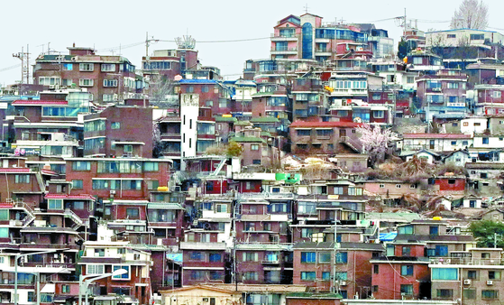 서울 용산구 한남동 주변 다가구 및 연립 주택이 밀집한 지역.  연합 뉴스