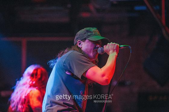 BIRMINGHAM, AL - MAY 01: Riley Gale of Power Trip performs at Saturn Birmingham on May 1, 2018 in Birmingham, Alabama. (Photo by David A. Smith/Getty Images