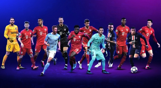 포지션별 최고 선수 후보에서 메시와 호날두가 제외됐다. UEFA 홈페이지 캡쳐 사진