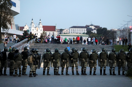 The scene of the meeting in Minsk, Belarus.  Reuters = Yonhap News