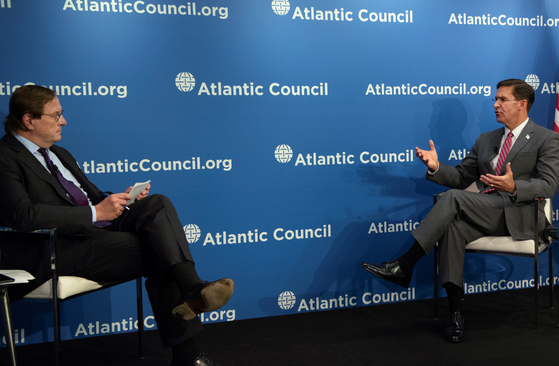 US Secretary of Defense Mark Esper attended the Washington Think Tank Atlantic Council conference on the 20th and pushed for increased defense cost sharing, saying, `` There can be no free horsemen in our common security. '' .[미국 국방부]