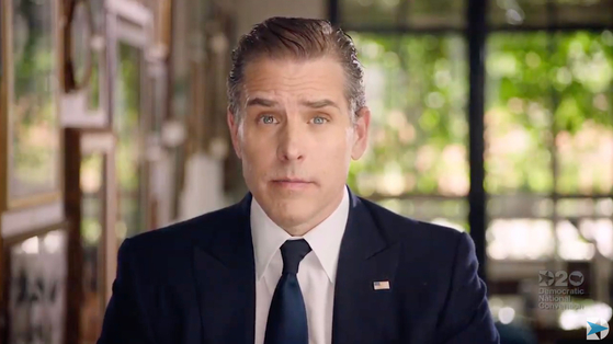 President-elect Joe Biden's second son, Hunter Biden, delivers a video address at the United States Democratic National Convention on August 20. [AFP=연합뉴스]