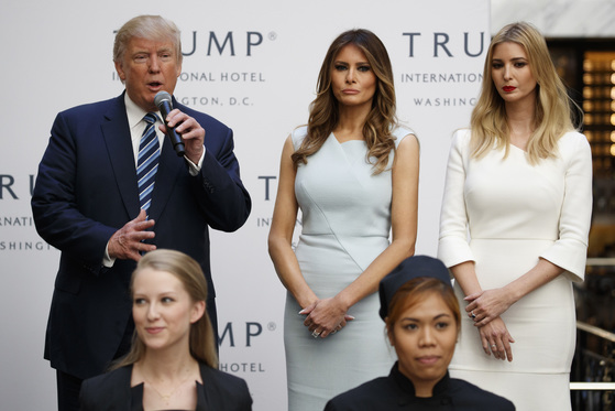 President Trump speaks at the opening ceremony of the Washington Hotel in 2016. It was a good time. 