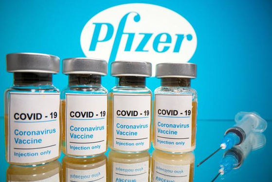 Pfizer-Bioentech is developing a candidate vaccine.  Reuters = Yonhap News