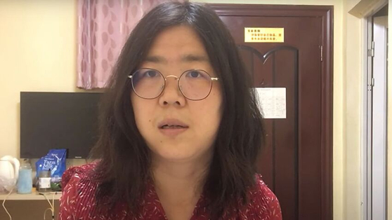 On the 28th, Jang Jang, a Chinese citizen reporter, was sentenced to four years in prison on the 28th. [트위터] 