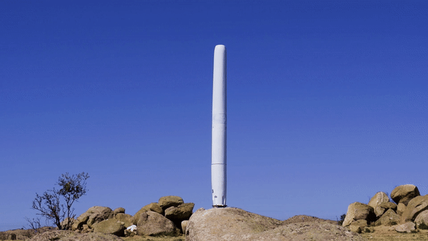 Make electricity without wings?  ‘Cylinder’ swaying on the rock