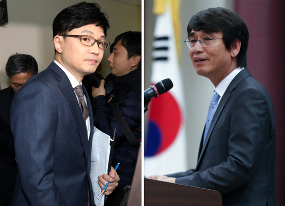 한동훈 검사장(왼쪽)과 유시민 노무현재단 이사장. 뉴스1·연합뉴스
