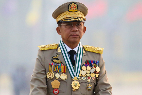 민 아웅 흘라잉 미얀마 육군 최고사령관. [EPA=연합뉴스]