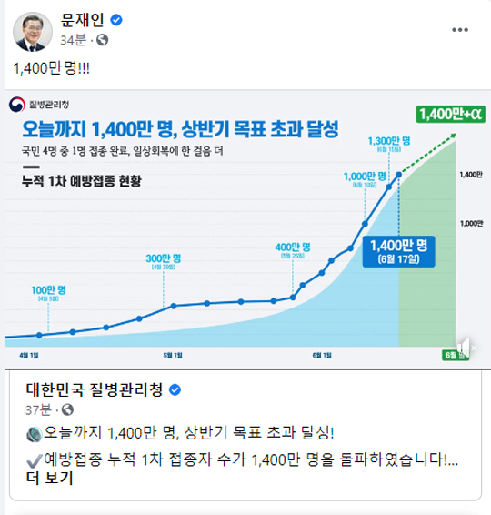 문재인 대통령이 17일 자신의 페이스북에 올린 글. 페이스북 캡처