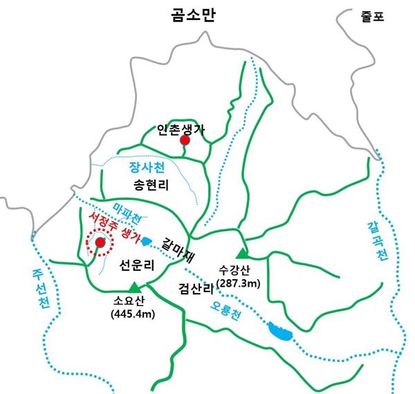 [정경연의 풍수기행] 고창 미당 서정주 시인 생가, 집앞 작은 개울 전형적인 배산임수 지형 - 중앙일보